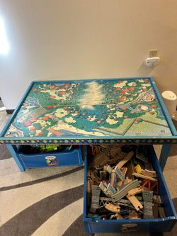 Thomas the train table and tracks and trains etc