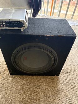 12” alpine sub with kicker amp