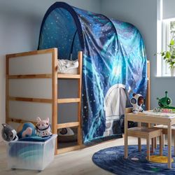 Twin Size Loft Bed With Canopy 