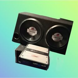 Speaker Box12 Woofers  With 1500 Watt  Crossover Digital  2ch Mosfet Amp Knocks Hard