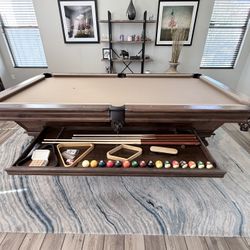 Buckhorn 8’ Pool Table With Storage Drawer And Accessories - North Phoenix 