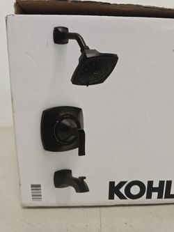 50% OFF - KOHLER Rubicon Tub & Shower Faucet Matte Black 3-Spray w/ Valve Included