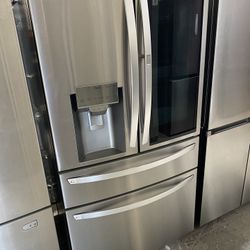 Stainless Steel 23 Cu. Ft. Smart WiFi Enabled InstaView Door-in-Door Counter Depth Refrigerator  