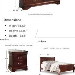 NEW all wood high quality Ashley furniture bedroom set 