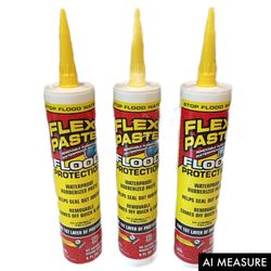 Flex Paste Flood Protection Removable Rubberized Waterproof 3 - 9oz  Yellow