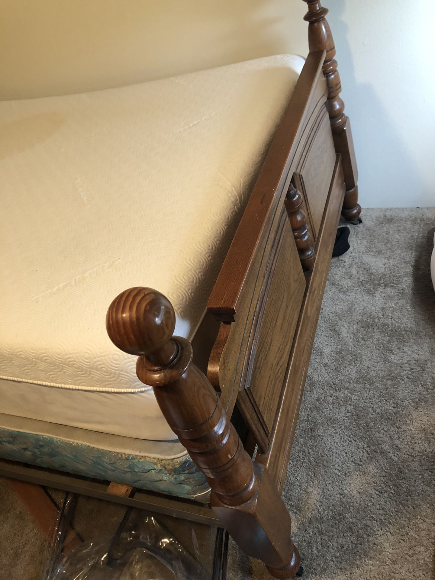 Full size bed frame.