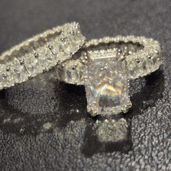 3k Engagement Ring With Wedding Band 