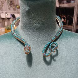 Turquoise Snake Necklace 