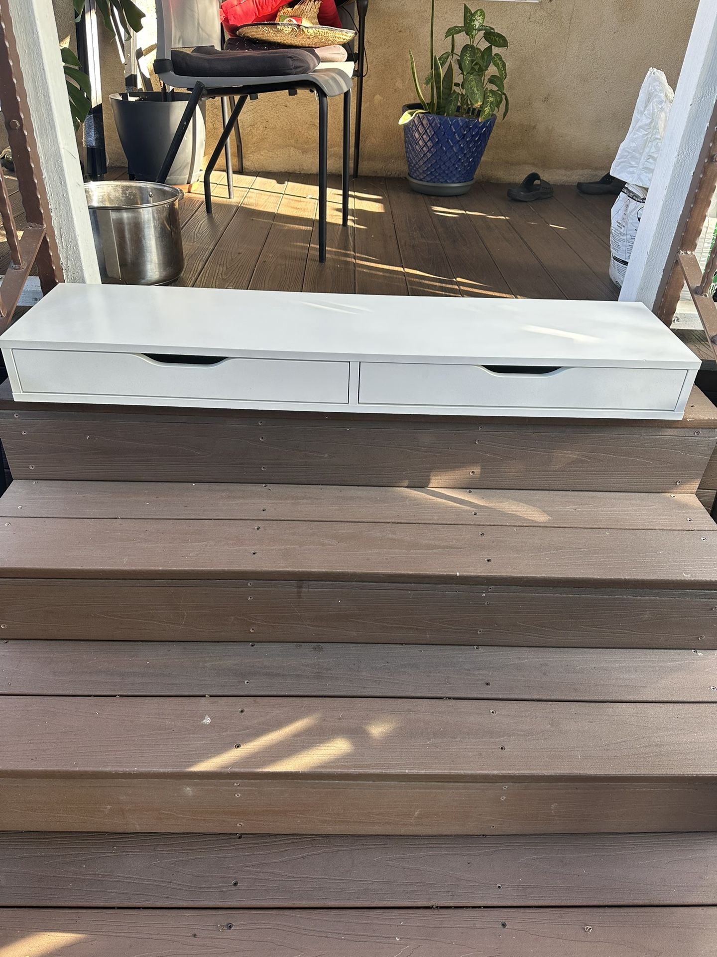 Ikea EKBY ALEX Shelf with drawers, white