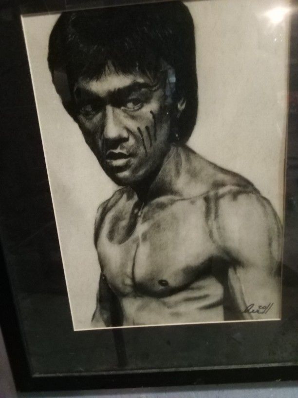 Rare Bruce Lee Hand Drawing