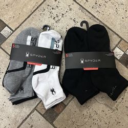 NWT Spyder Men’s Quarter Socks 10 pairs