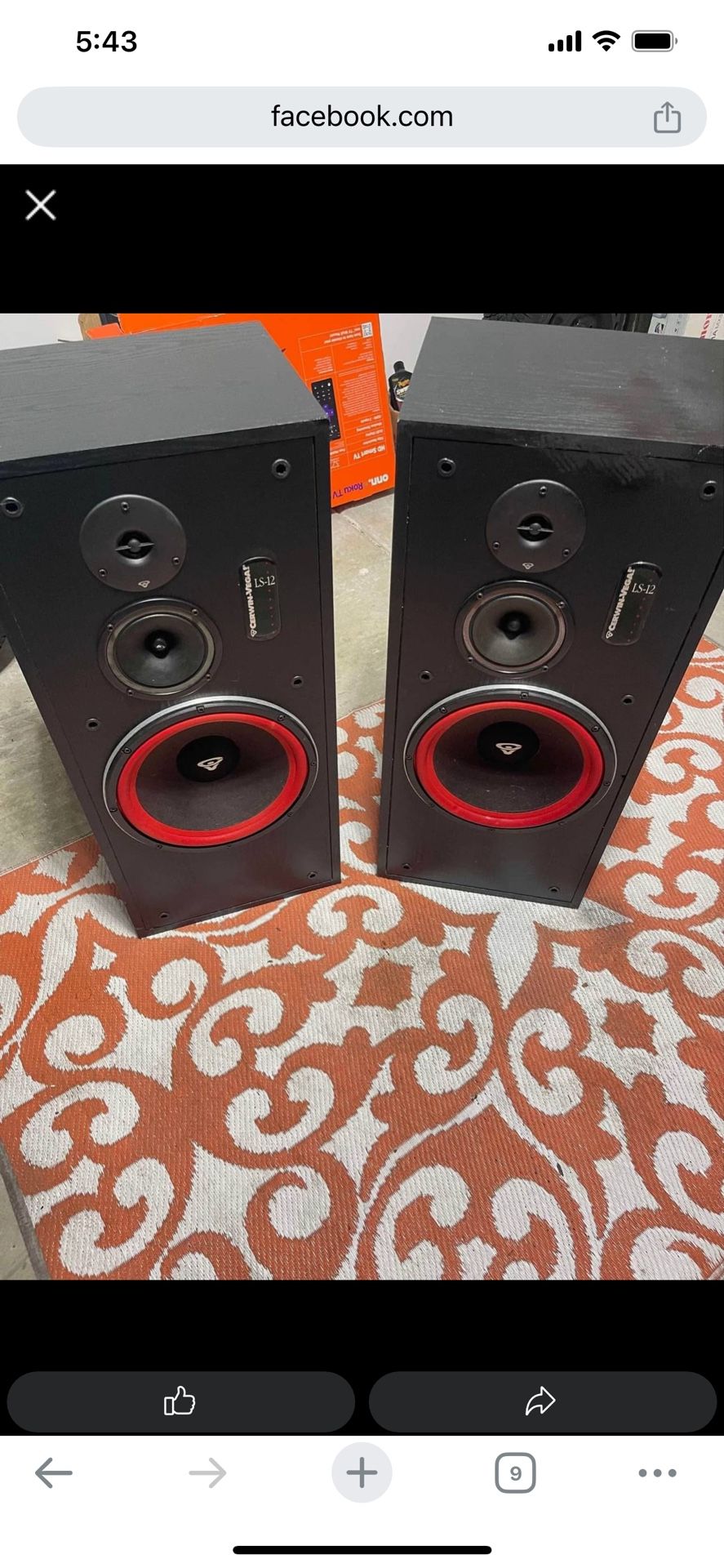 cerwin vega 12 speaker’s LS12