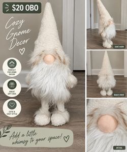 Plush Standing Gnome Home Decor