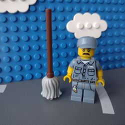Lego Janitor Custodian Minifigure 