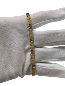 7" 2 Toned gold bracelet #33492