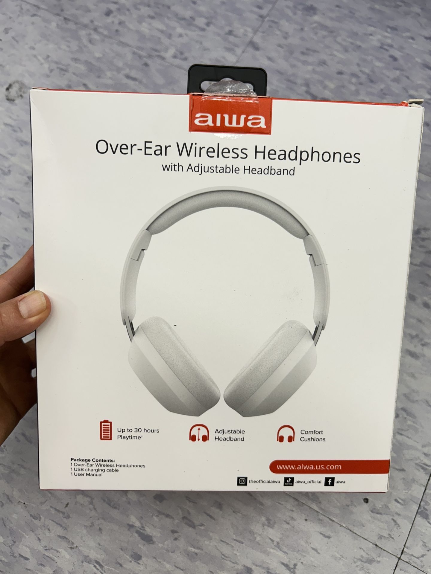 NWT Aiwa Over-Ear Wireless Headphones