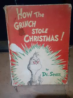 1957 Random House Hard Cover How The Grinch Stole Christmas !!