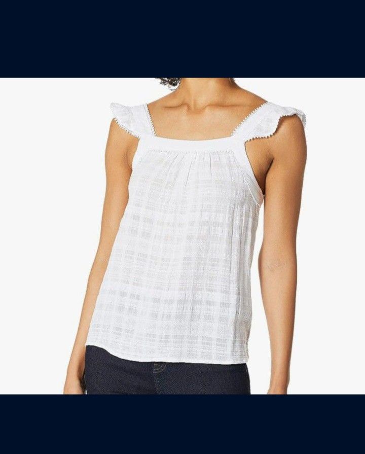 White Flowy Top