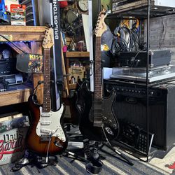 Fender Starcaster And Fender Squire Strat