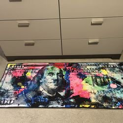 100 Dollar Bill Runner Area Rug