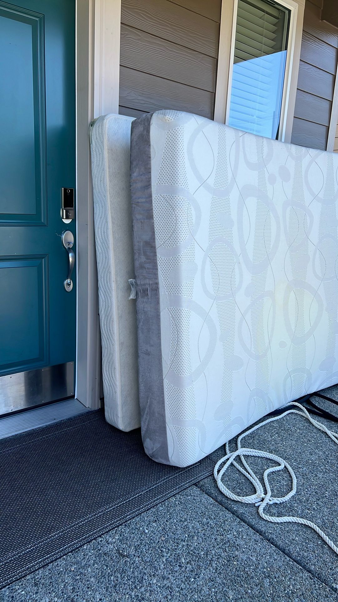 Queen Size Mattress, Box Springs, And Frame