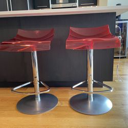 Ligne Roset Modern Acrylic Stools (2)
