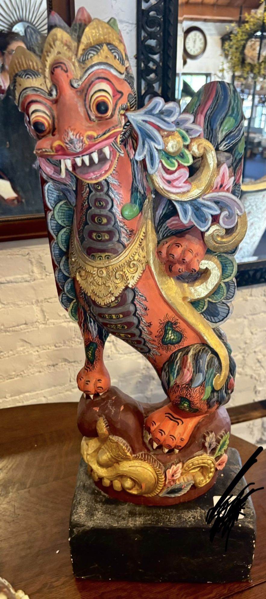 Two Balinese Wooden Statues