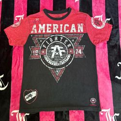 american fighter black and red tee