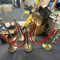 Red Rope Stanchions 