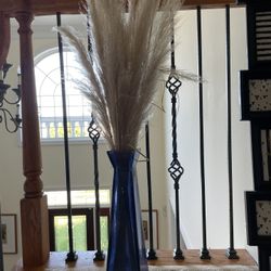 Tall Blue Flower Vase 
