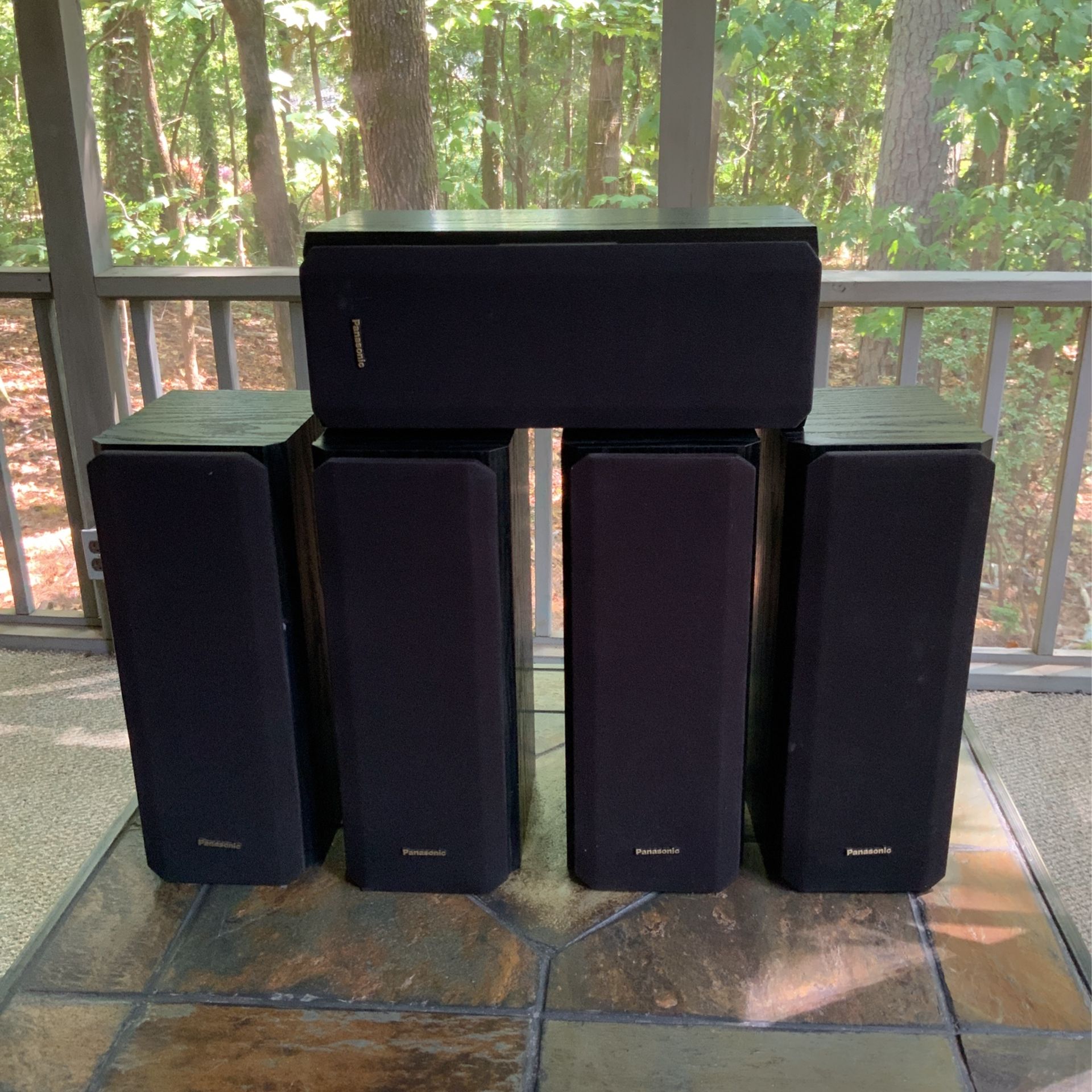 Panasonic SB-AFC20 200WATTS FULL RANGE BASS REFLEX SPEAKERS- 5 speakers, Black