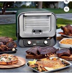 Oven Ninja Woodfire Horno de Pizza Ahumador para Exteriores 8 en 1 con 5 Configuraciones de Pizza