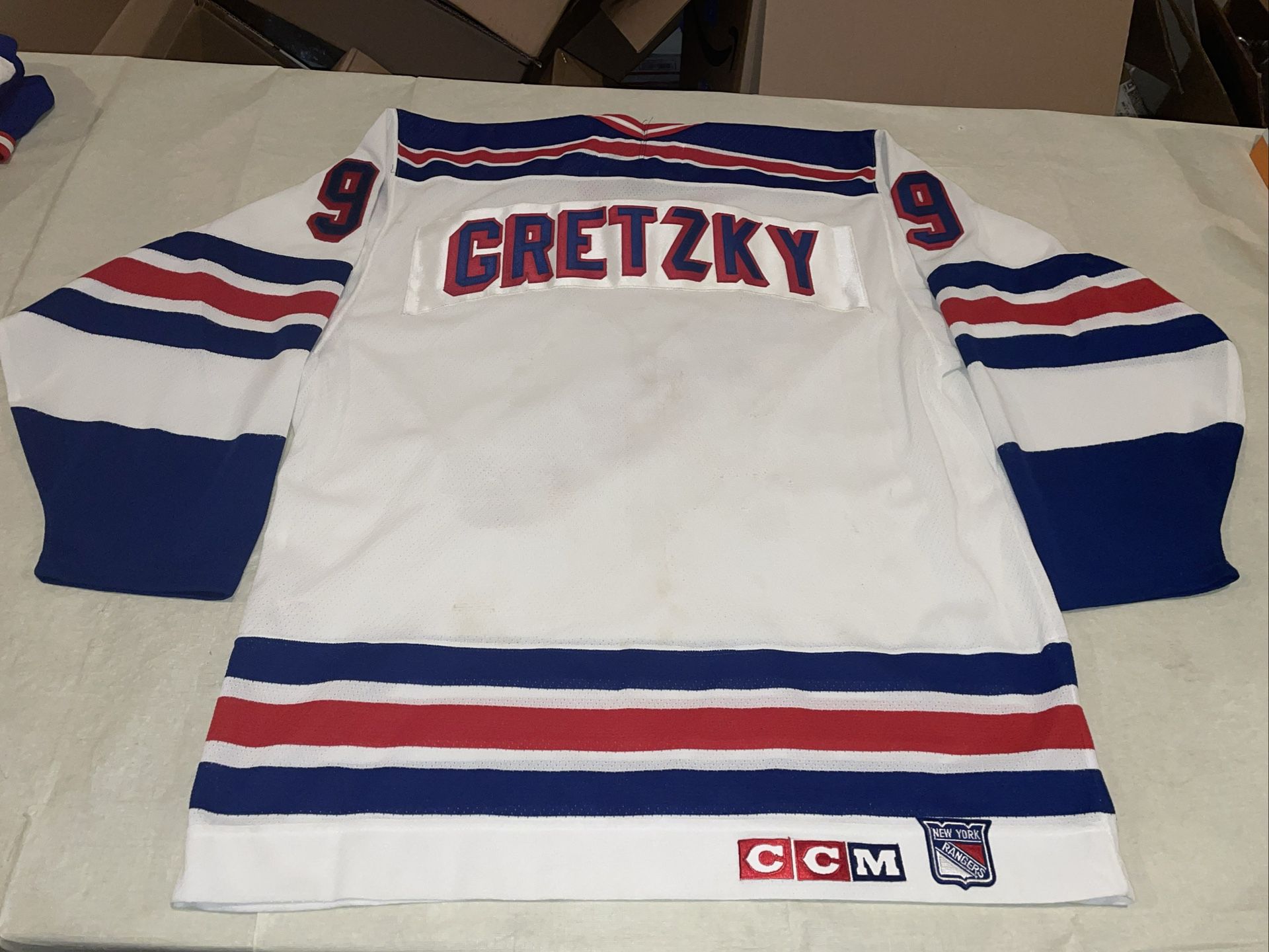 Wayne Gretzky New York Rangers Jersey Mens Large Euc Ccm 90s Vintage Mic