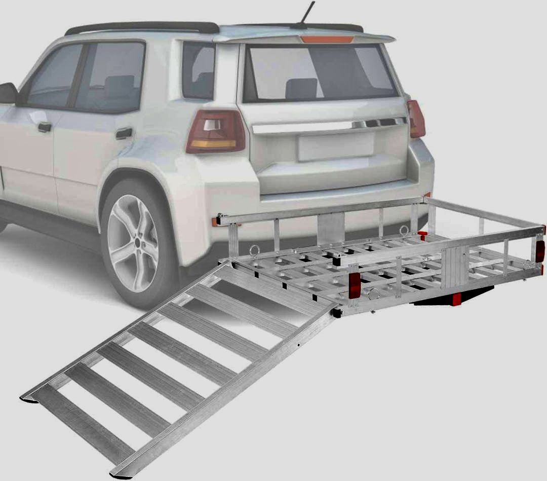 Heavy Duty Aluminum Cargo Carrier With Ramp