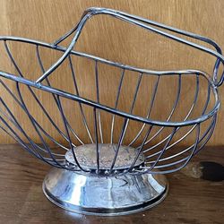 Vintage Silver Plated Metal Hong Kong Serving Wine Cradle Bottle Holder Stand