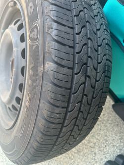 15 inch tires and steel rims for sale