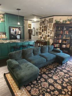 Green sectional couch