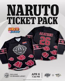 *SEALED* Naruto x LA Kings Akatsuki Jersey XL