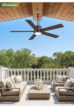 New Outdoor Ceiling Fan with Light and Remote