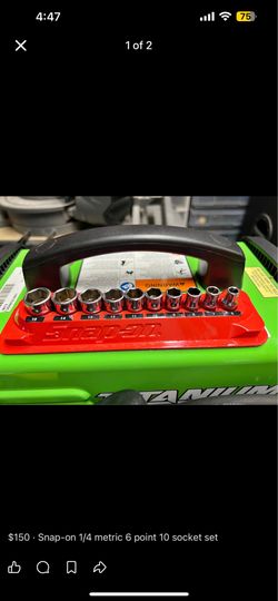 Snap-on 1/4 metric 6 point 10 socket set