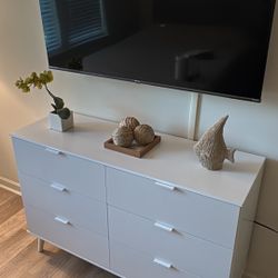 Dresser for Bedroom, 47.24'' Wide Wood White Dresser, 