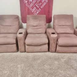 3 Movie Room Reclining Chairs