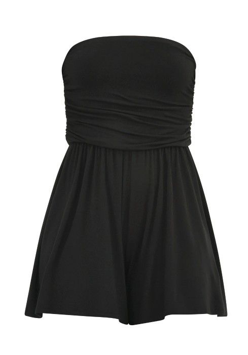 No Boundaries Women Ruched Knit Tube Romper