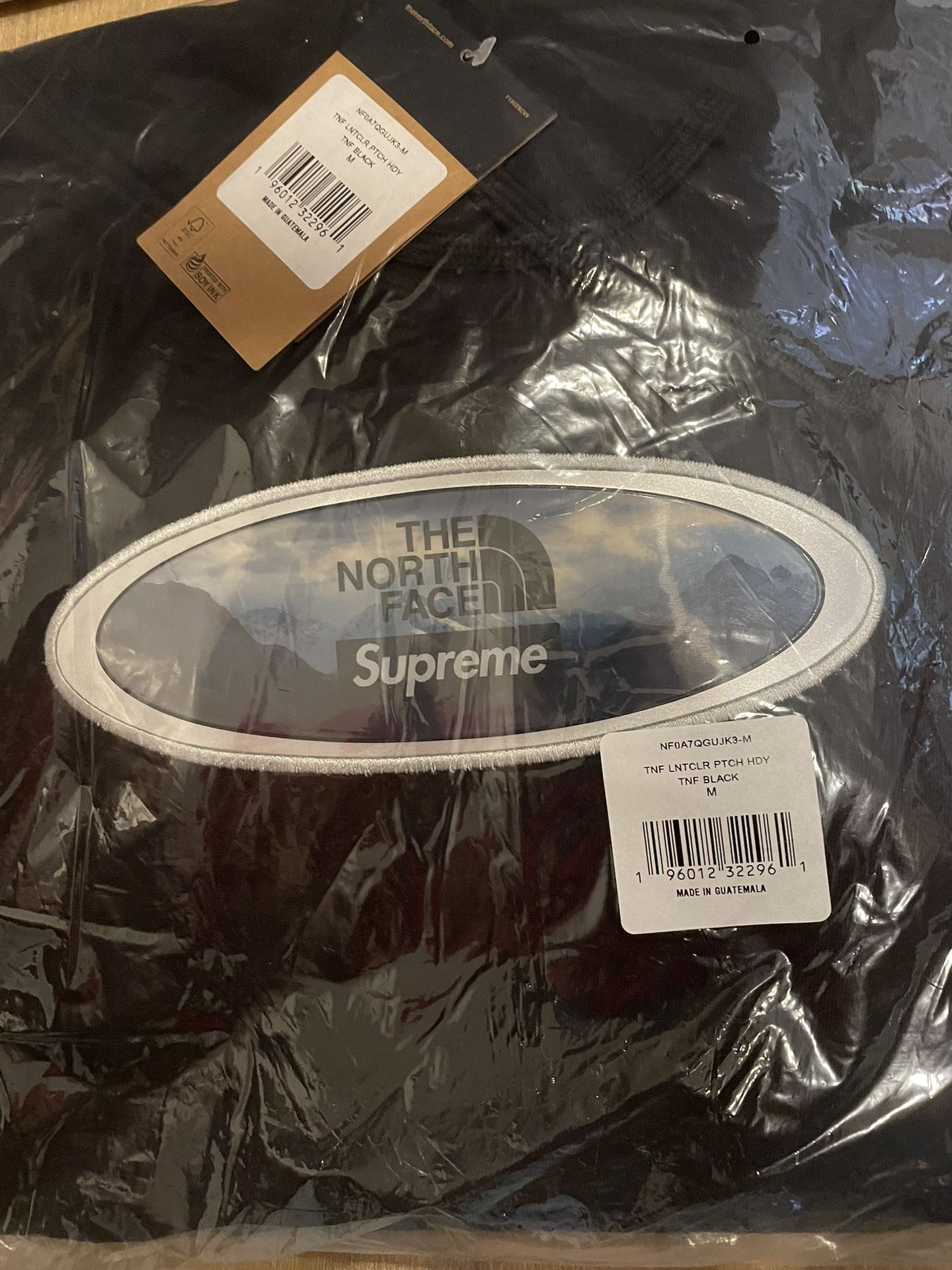 Supreme North Face Lenticular Mountains Hoodie Black Medium