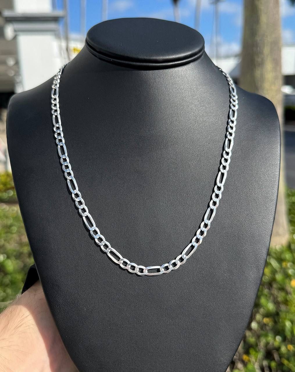 New Jewelry .925 sterling silver Figaro link chain necklace 20” 5.00mm