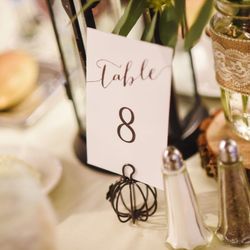 Metal Pumpkin Place Card Holder