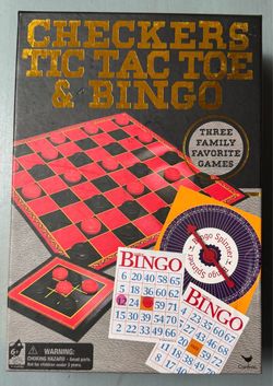 NEW SEALED 3 in 1 Checkers Bingo & Tic Tac Toe just $5