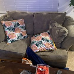 Beige Sofa And Love Seat