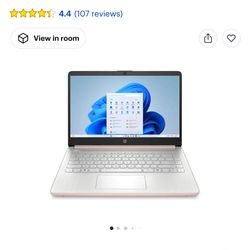 Hp 14 In laptop Rose Gold
