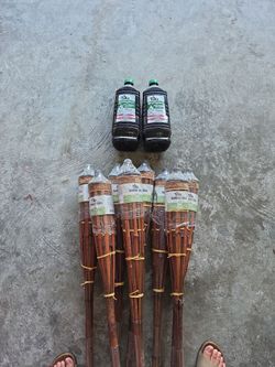 Tiki Bamboo Tourches and fuel